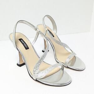 Nine West Immal Dress Sandals, Silver, Women's 7.5 M